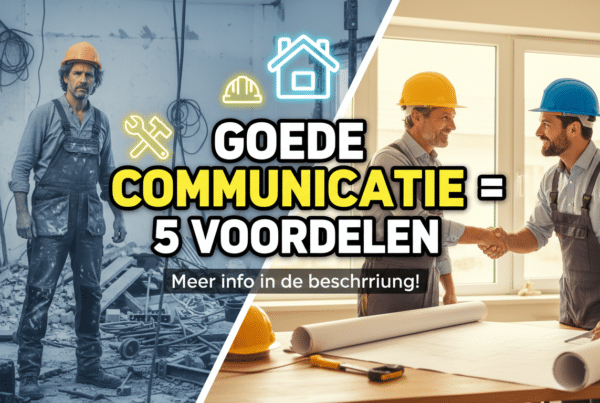 Waarom goede communicatie aannemer